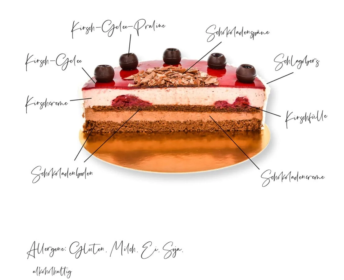 Schwarzwälder Torte - 1 Schwarzwälder Kirsch Torte