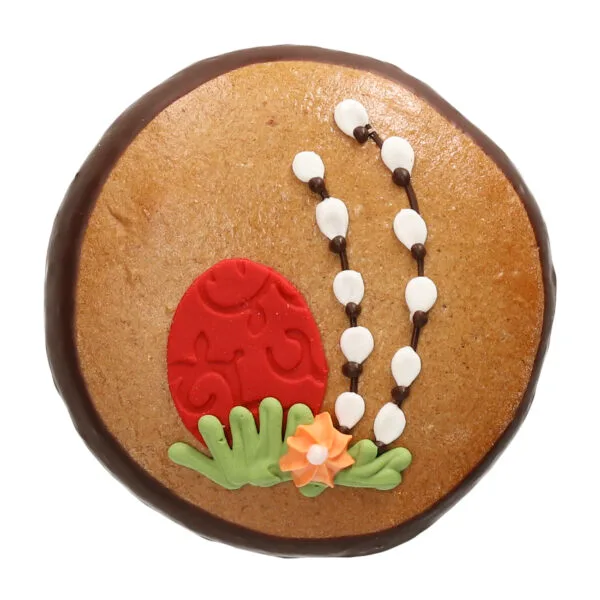 Gingerbread with Easter egg and palm branches