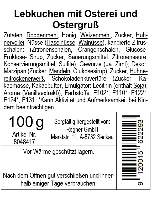 Lebkuchen mit Osterei und "Frohe Ostern" – Bild 2