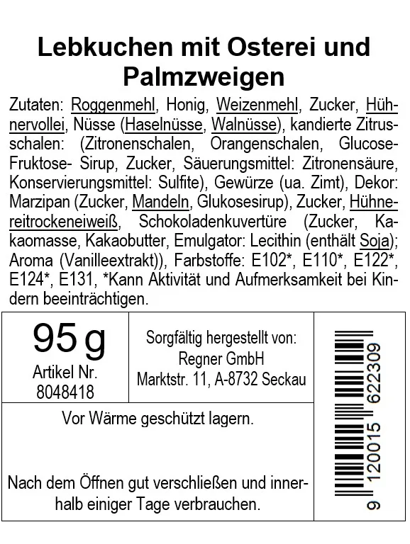 Lebkuchen mit Osterei und Palmzweige – Bild 2