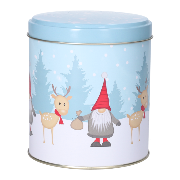 Winter gnome tin round