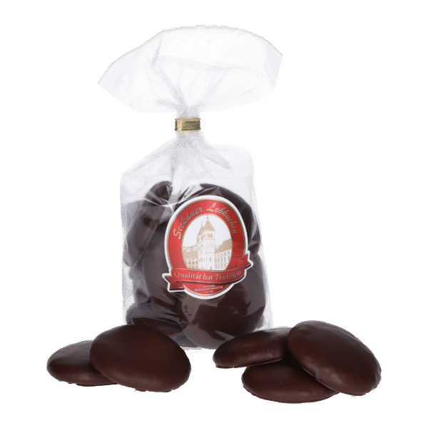 Glutenfreier Elisen-Lebkuchen in Schokolade getunkt