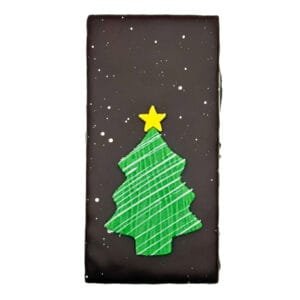 Christmas tree on chocolate dipped gingerbread