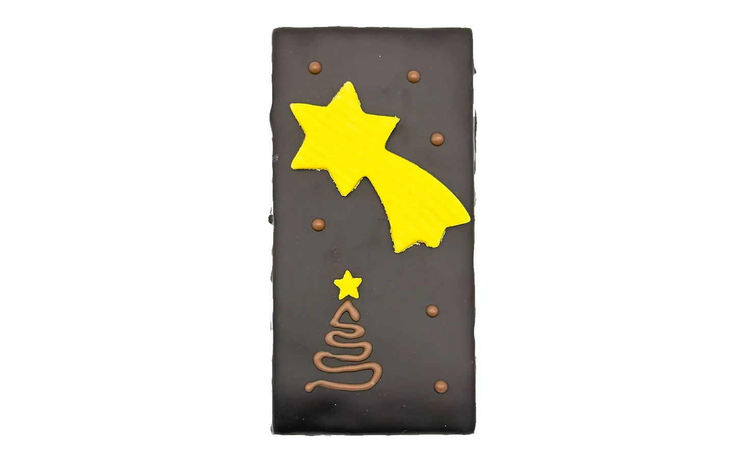 Weihnachtsstern auf Lebkuchen getunkt