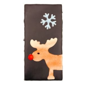 Reindeer on chocolate dipped gingerbread