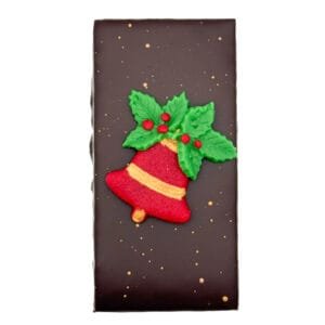 Christmas bell on chocolade dipped gingerbread