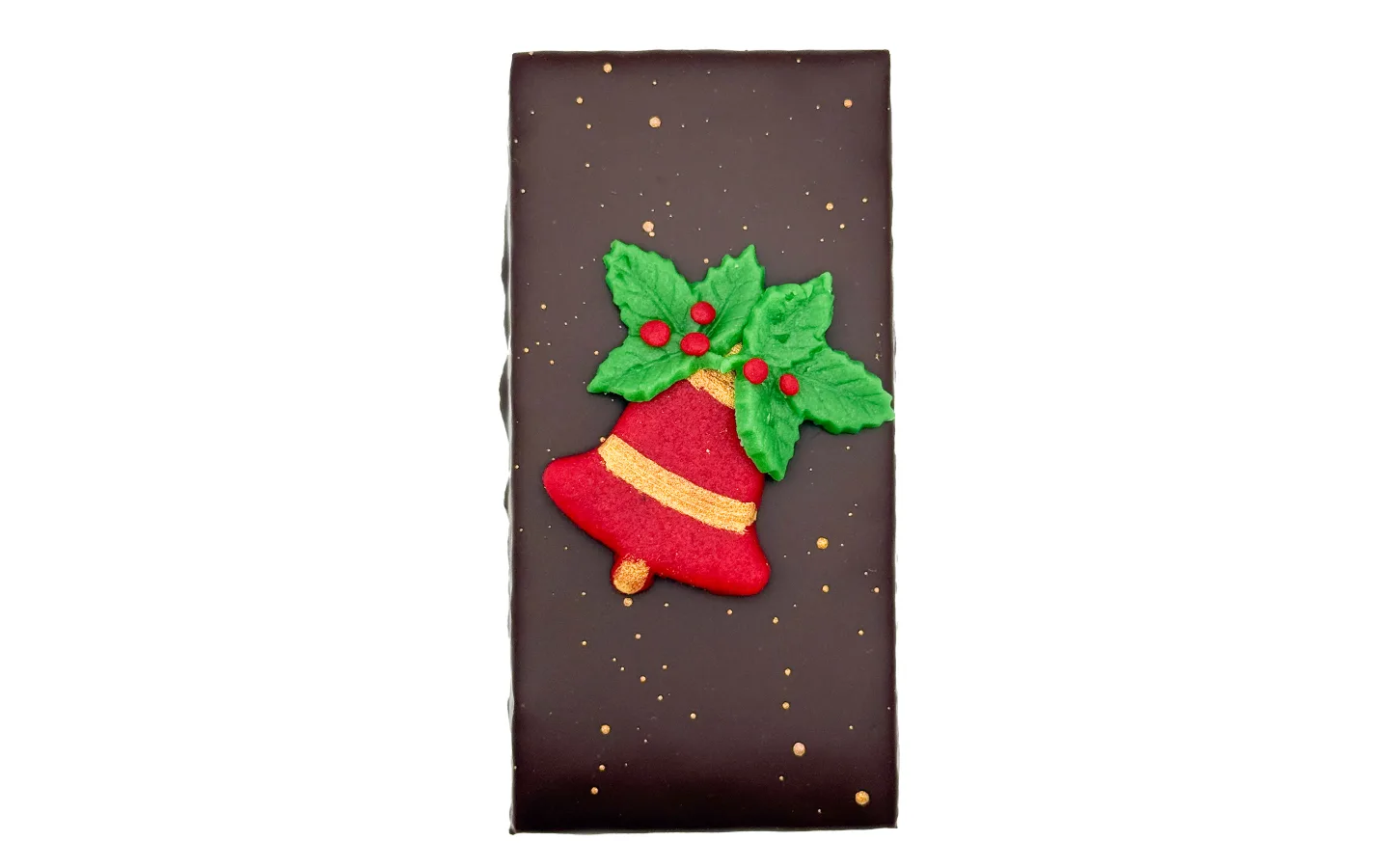 Weihnachtsglocke auf Lebkuchen getunkt