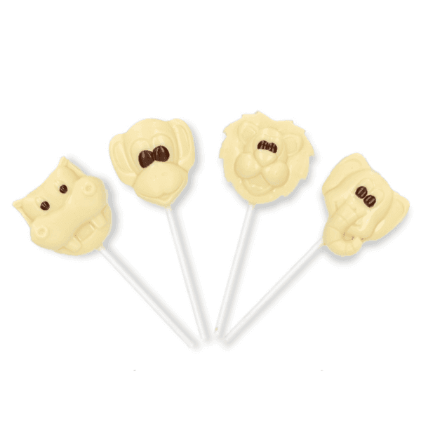 Lollipops - Zoo Animals 4 pcs. white - Zoo weiss