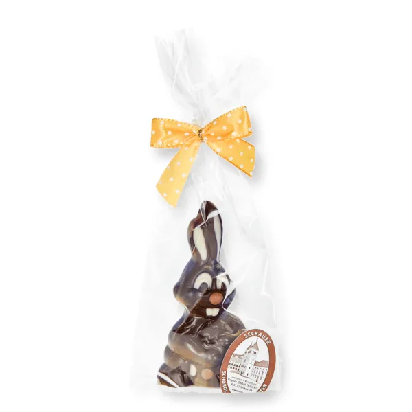 Bunny with egg small, dark chocolate - Chocolate Easter bunny - Image 2