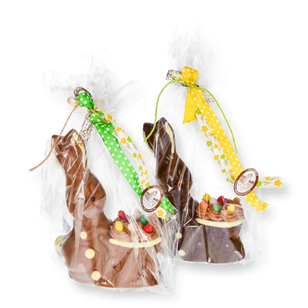 Bunny with trolley, whole milk - Chocolate Easter bunny - Image 3