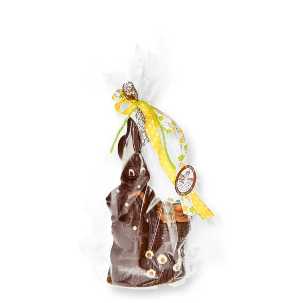 Bunny with basket small, dark chocolate Easter bunny - 80301GBqjTYSJfZZqa