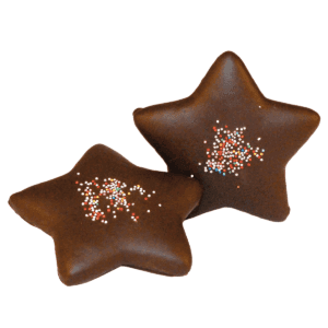 Lebkuchen Stern in Schokolade getunkt