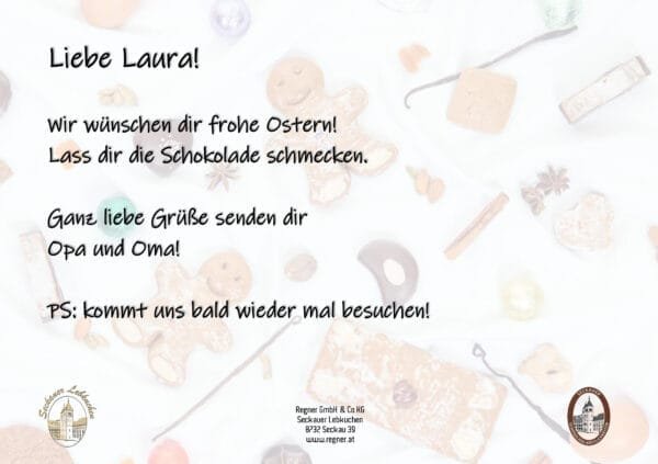 Grußkarte Frohe Ostern mit individuellem Text